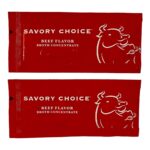 Savory Choice Beef Broth Concentrate - 40 packets value pack by AdwisePro