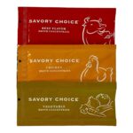 Savory Choice Chicken, Beef, and Vegetable Broth Concentrate - 16 packets value pack by AdwisePro